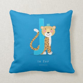 J is for... throw pillow