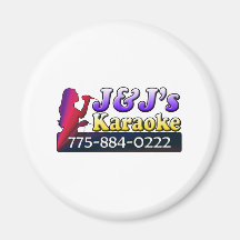 J&J's Karaoke Refrigerator Magnet