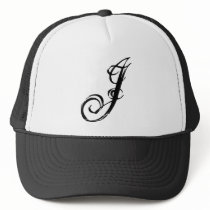 j letter J hat graphic fashion