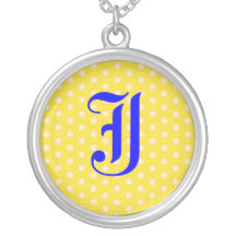 J LETTER ON HONEYCOMB NECKLACES