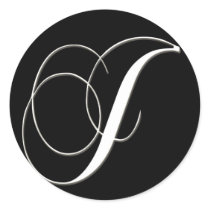 J monogram - elegant black and white stickers by aslentz J monogram - elegant black and white stickers