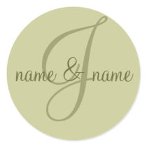 "J" monogram label - personalize name stickers by rubymonkey "J" monogram label - personalize name stickers