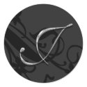 J Monogram Letter Wedding Envelope Seal Sticker by TDSwhite J Monogram Letter Wedding Envelope Seal Sticker