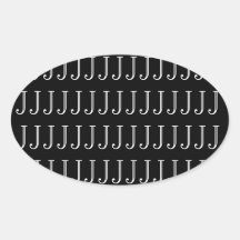 J OVAL STICKER