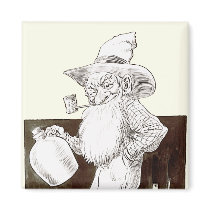 J P Bernard Moonshiner (Sepia) Refrigerator Magnet