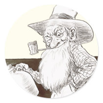 J P Bernard Moonshiner (Sepia) Round Sticker