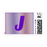 J purple monogram stamps
