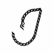 "J" Rope Alphabet 2.5" embroidered shirts