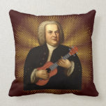 J.S. Bach on Uke Throw Pillow