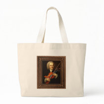 J.S. Bach with a Viola Tote Bags