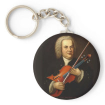 J.S. Bach with a Viola Key Chains