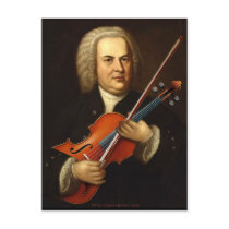 J.S. Bach with a Viola Post Card