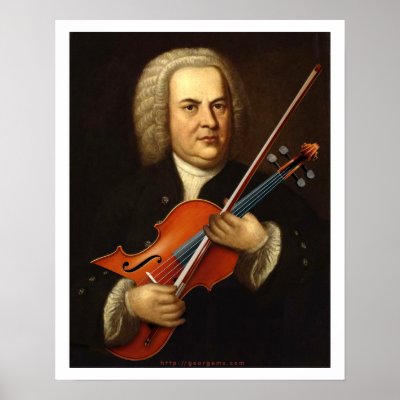 J.S. Bach with a Viola Posters