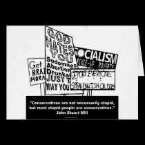 J.S. Mill on Conservatism cards by webcarve J.S. Mill on Conservatism cards