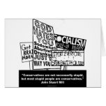 J.S. Mill on Conservatism Greeting Card