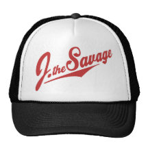 J the Savage Logo in Red Hats