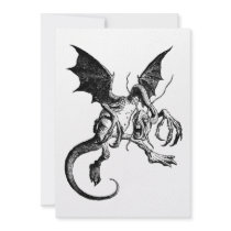 Jabberwocky Black Invitations