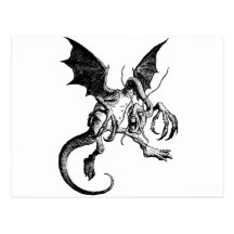 Jabberwocky Black Post Card
