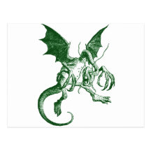 Jabberwocky Green Post Card