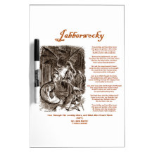 Jabberwocky Poem by Lewis Carroll (Black Adder) Dry-Erase Whiteboard