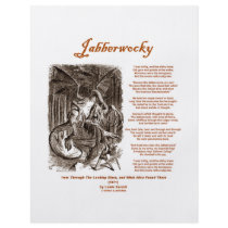 Jabberwocky Poem by Lewis Carroll (Black Adder) Full Color Flyer