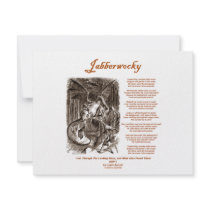 Jabberwocky Poem by Lewis Carroll (Black Adder) Personalized Announcement