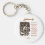 Jabberwocky Poem by Lewis Carroll (Black Adder) Keychain