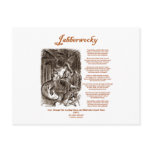 Jabberwocky Poem by Lewis Carroll (Black Adder) Postcard