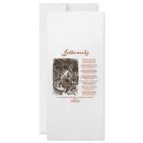 Jabberwocky Poem by Lewis Carroll (Black Adder) Custom Rack Card