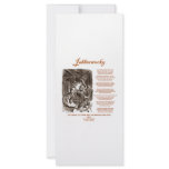Jabberwocky Poem by Lewis Carroll (Black Adder) Custom Rack Card