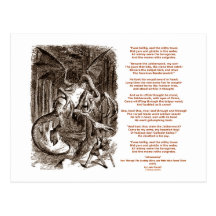 Jabberwocky Poem by Lewis Carroll Postcards