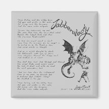 Jabberwocky Poem Fridge Magnets