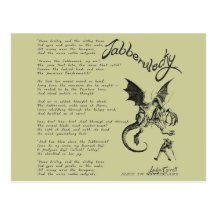 Jabberwocky Poem Post Cards
