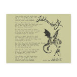 Jabberwocky Poem Post Cards