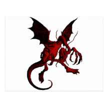 Jabberwocky Red Fill Post Card