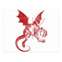 Jabberwocky Red Postcard