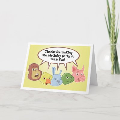 Thank You Cards For Birthday. Birthday party thank you card