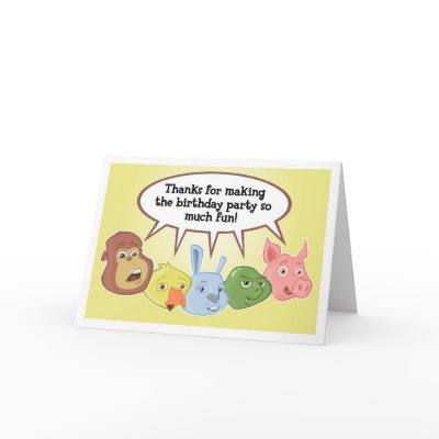 Thank You Cards For Birthday. Birthday party thank you card