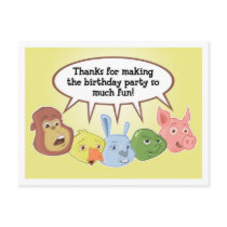 Jabloo Birthday Party Thank You Postcard