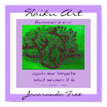 Jacaranda Tree Haiku Art Print