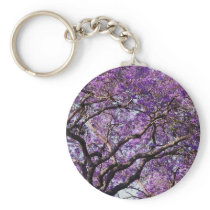 Jacaranda tree in spring bloom flowers key chains