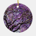 Jacaranda tree in spring bloom flowers christmas tree ornament