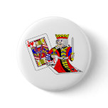 Jack and King Off Card Pinback Button