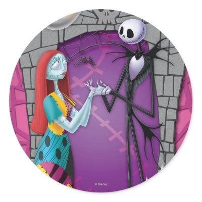 Jack and Sally Holding Hands stickers