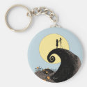 Jack and Sally Holding Hands Under the Moon Keychain - round_keychain Jack and Sally Holding Hands Under the Moon Keychain - round_keychain