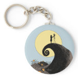 Jack and Sally Holding Hands Under the Moon keychains