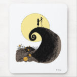 Jack and Sally holding hands under the moonlight mousepads
