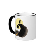 Jack and Sally holding hands under the moonlight Coffee Mugs