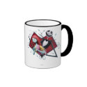 Jack and Sally in Heart Coffee Mug - ringer_mug