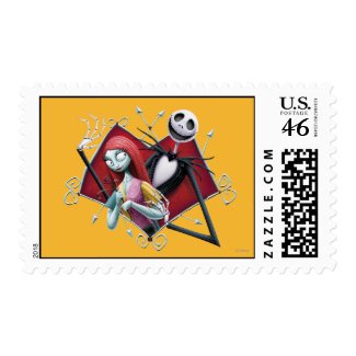 Jack and Sally in Heart Stamp